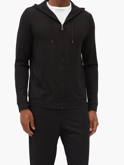 Derek Rose Basel micromodal-blend hooded pyjama sweatshirt outlook