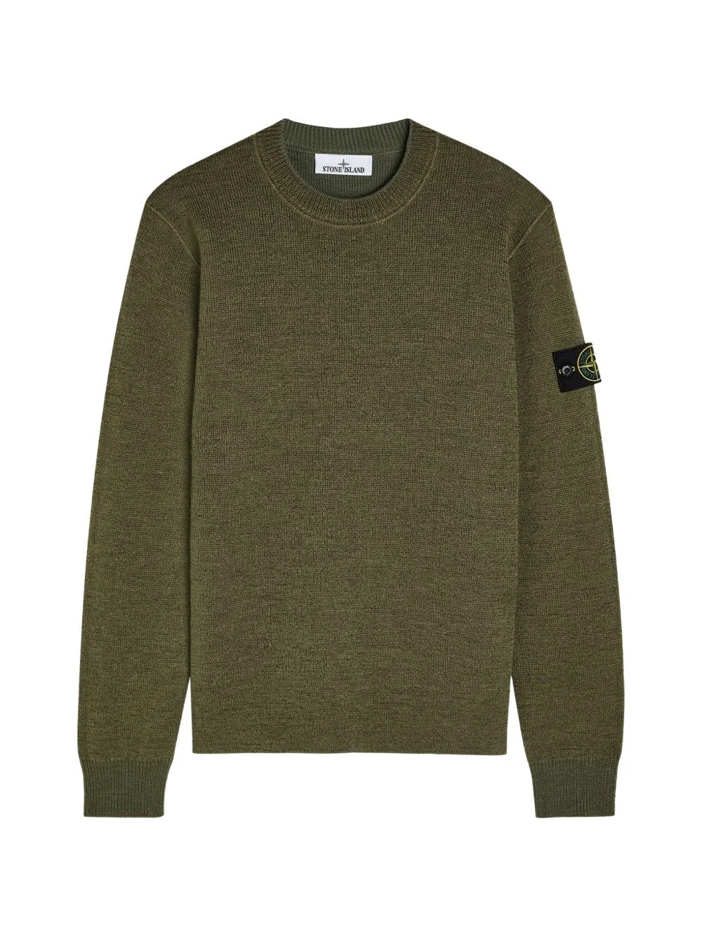 crew neck logo-patch sweater - 1