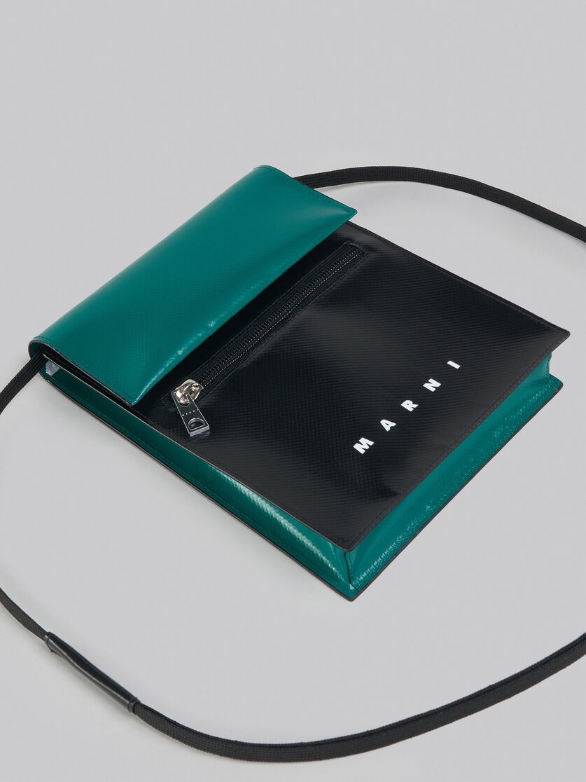 TRIBECA SHOULDER BAG IN GREEN AND BLACK - 4
