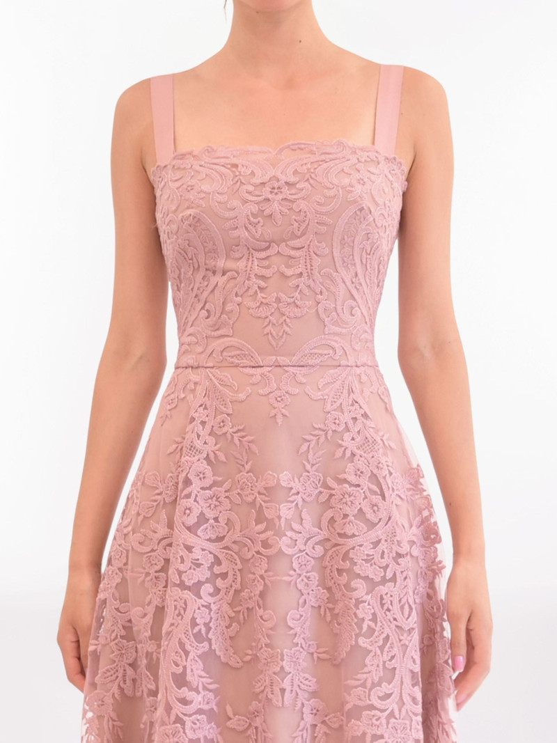 Marchesa MIRRORED FLORAL MIDI DRESS outlook