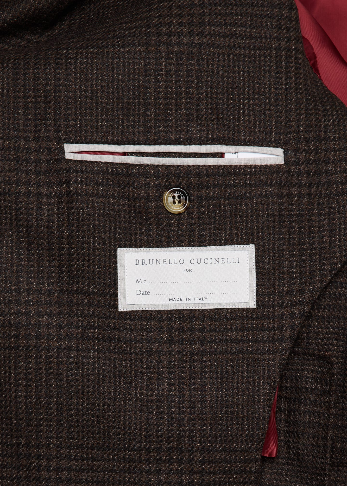 Men's Wool, Cashmere and Silk Prince of Wales Suit - 6