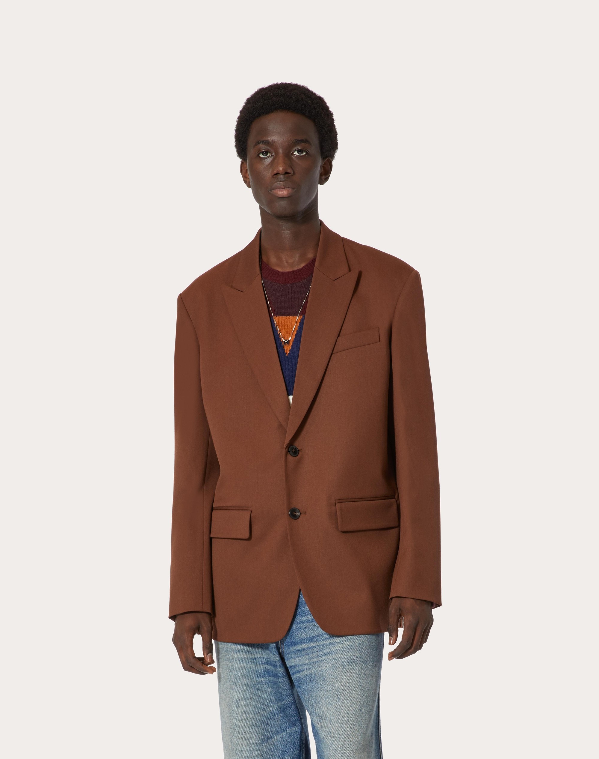 ジャケットその他 VALENTINO Single-breasted jacket Valentino Garavani single-breasted Blazer Jacket | Blue