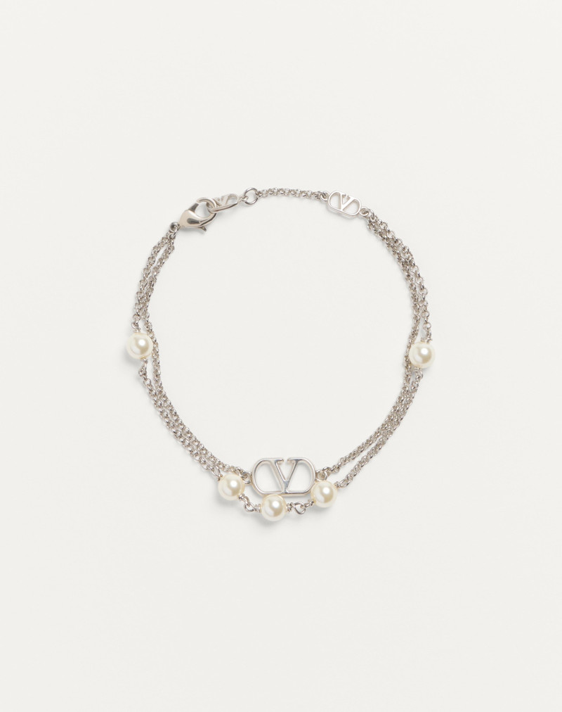 VLOGO SIGNATURE METAL BRACELET WITH SWAROVSKI® PEARLS - 1