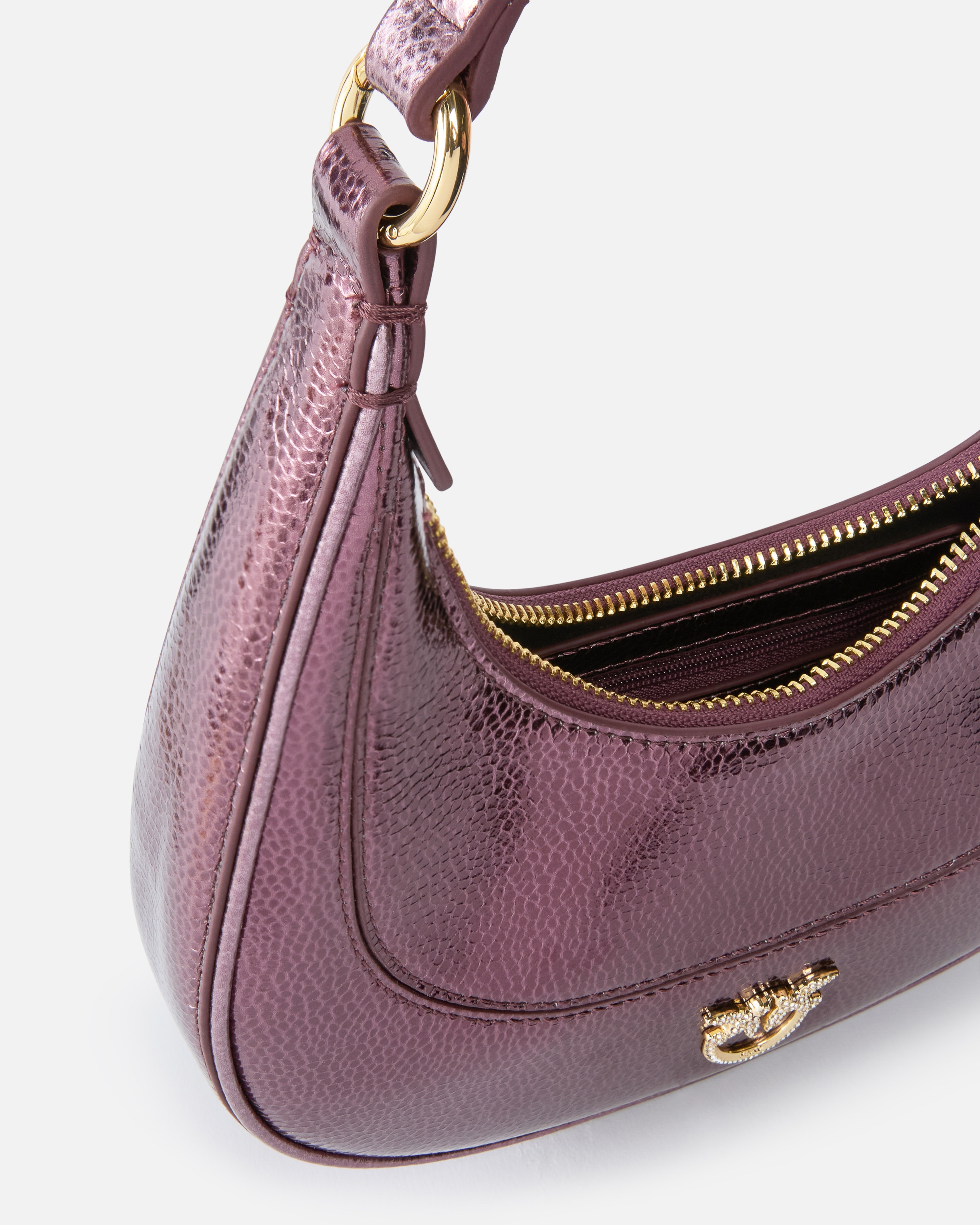 METALLIC LEATHER BRIOCHE BAG MINI HANDBAG - 4