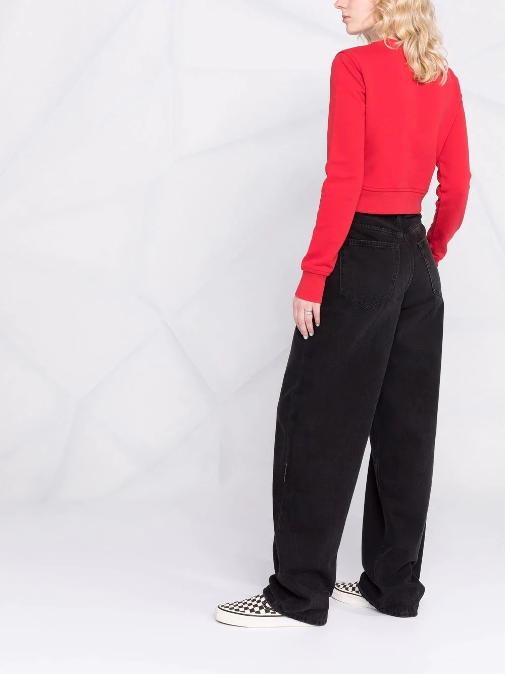 logo-print cotton sweatshirt - 4