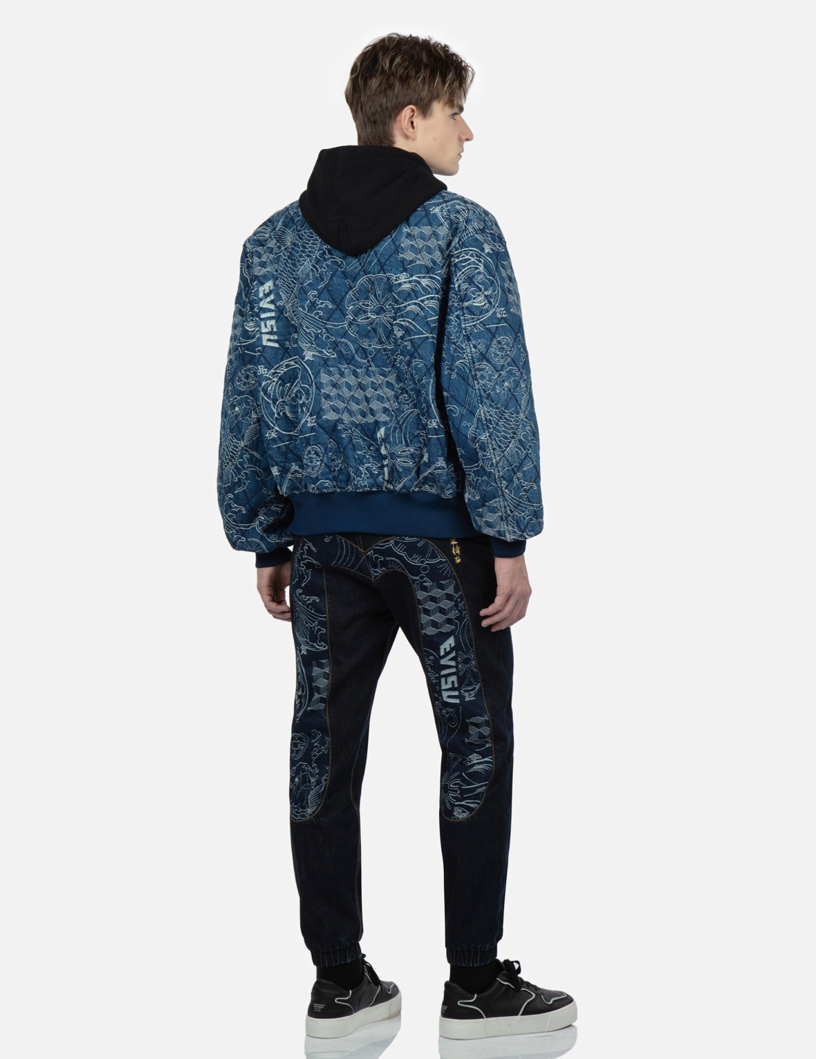 ALLOVER JAPANESE-PATTERN JACQUARD QUILTED BOMBER JACKET - 4