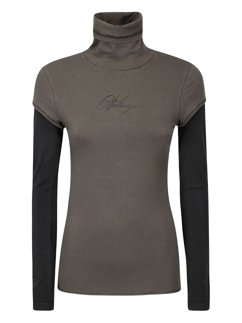 OTTOLINGER logo-embroidered turtleneck top outlook