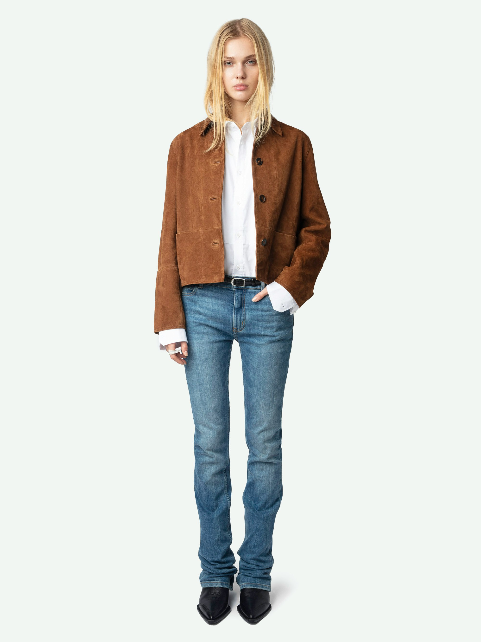 Lessa Suede Leather Jacket - 2