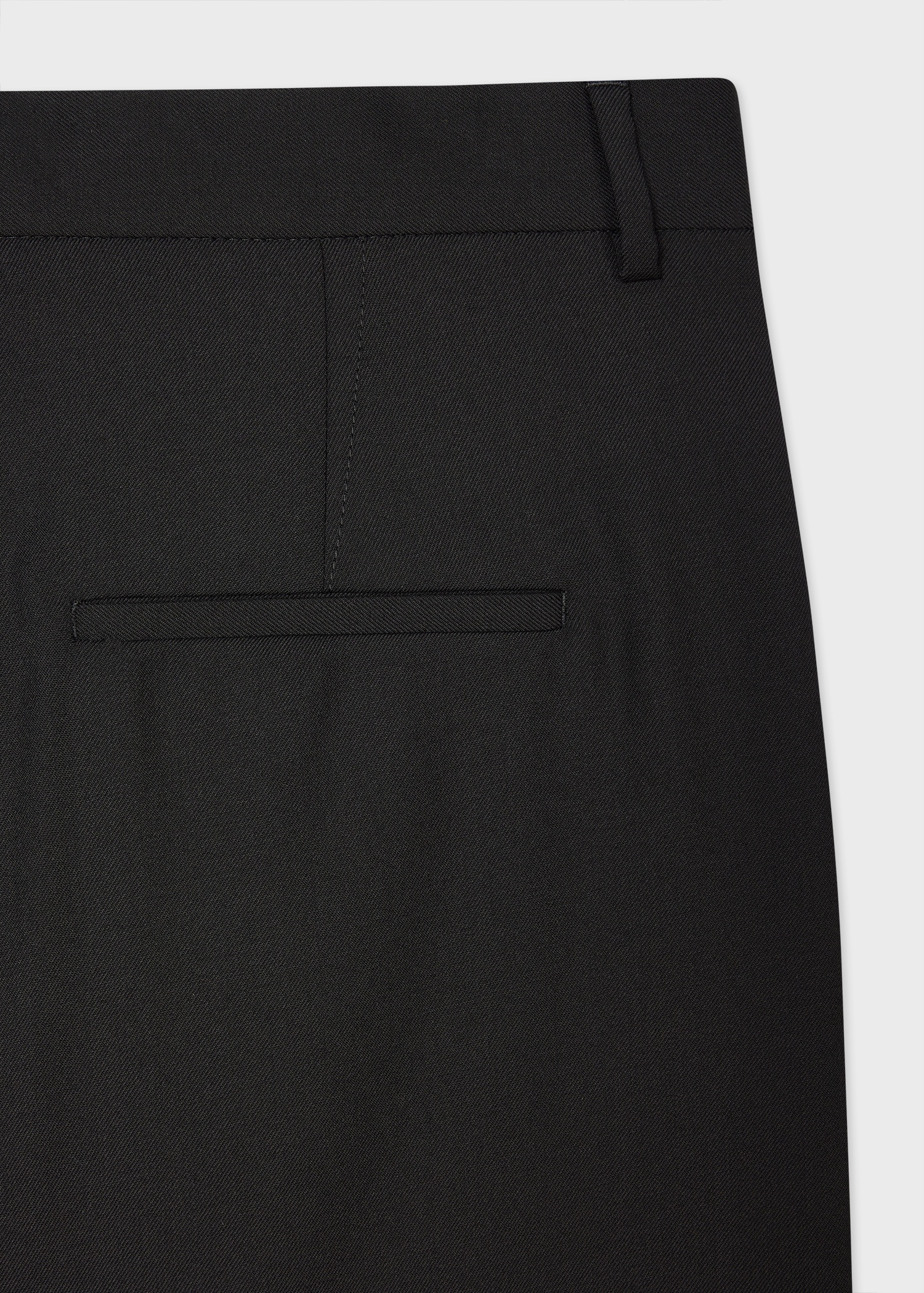 A Suit To Travel In - Women's Black Straight-Leg Wool Trousers - 2
