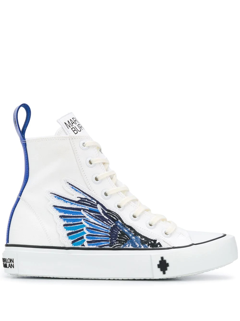 wing print hi-top sneakers - 1