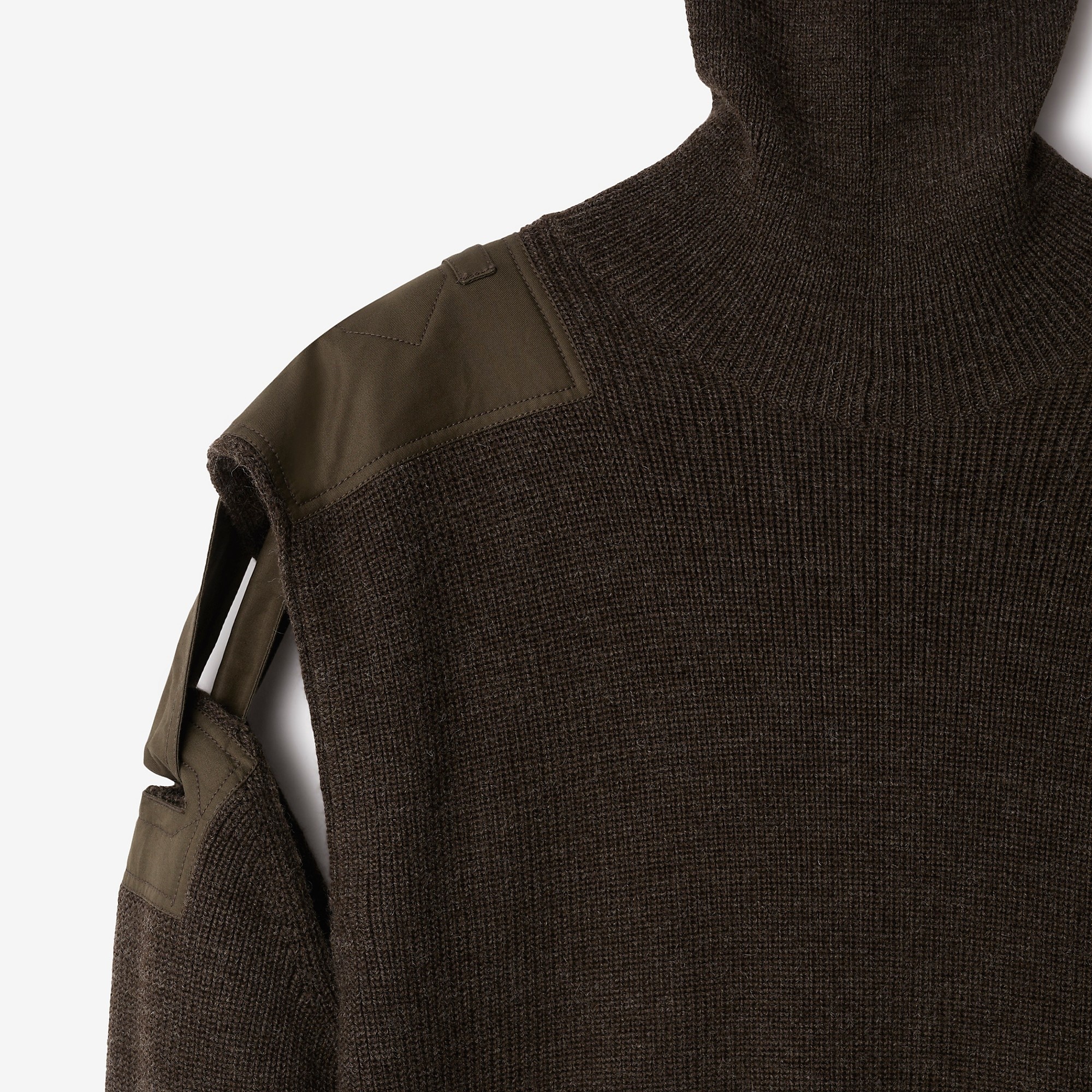 Detachable Sleeve Wool Sweater - 6