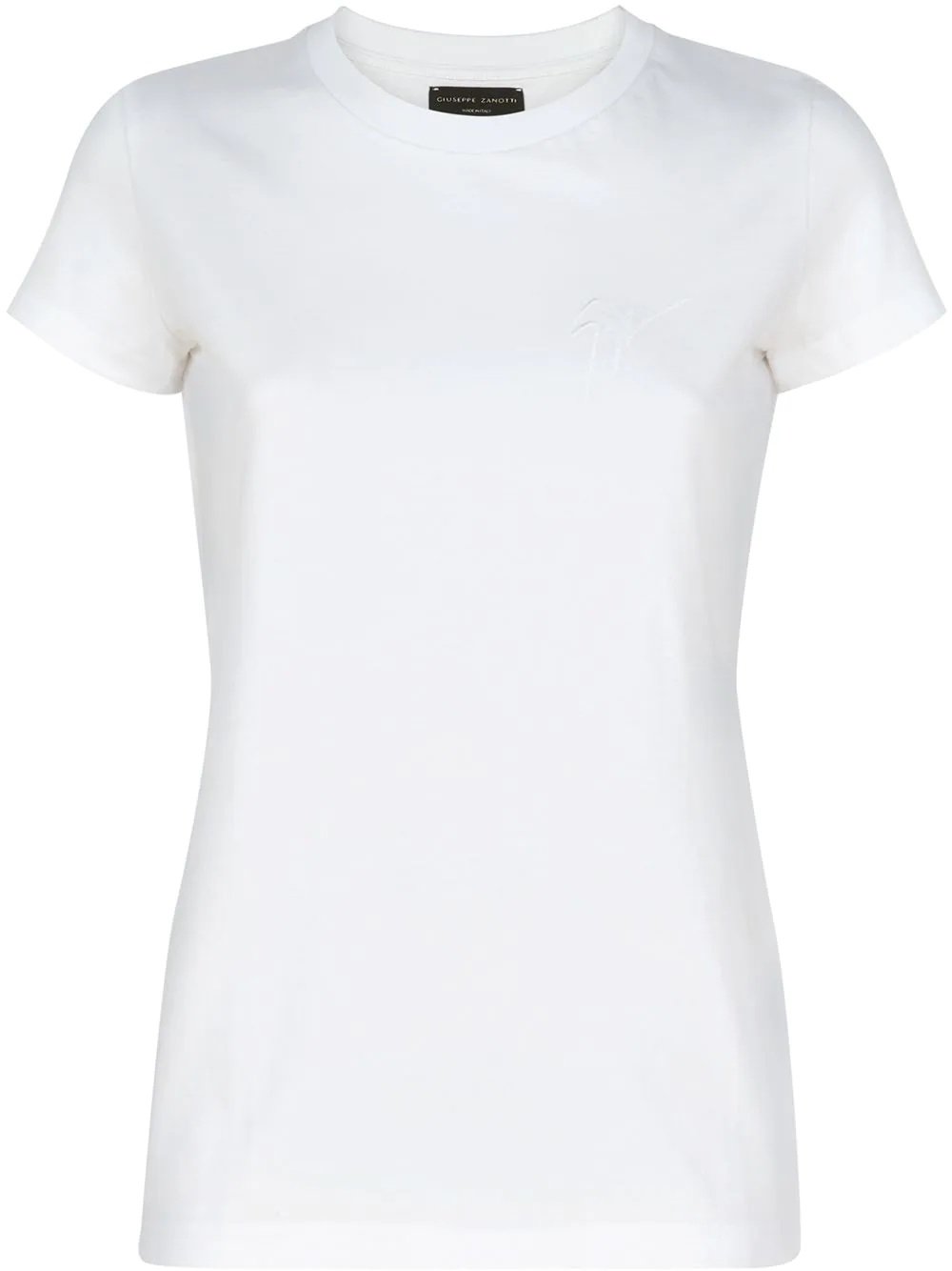 logo embroidered cotton T-shirt - 1