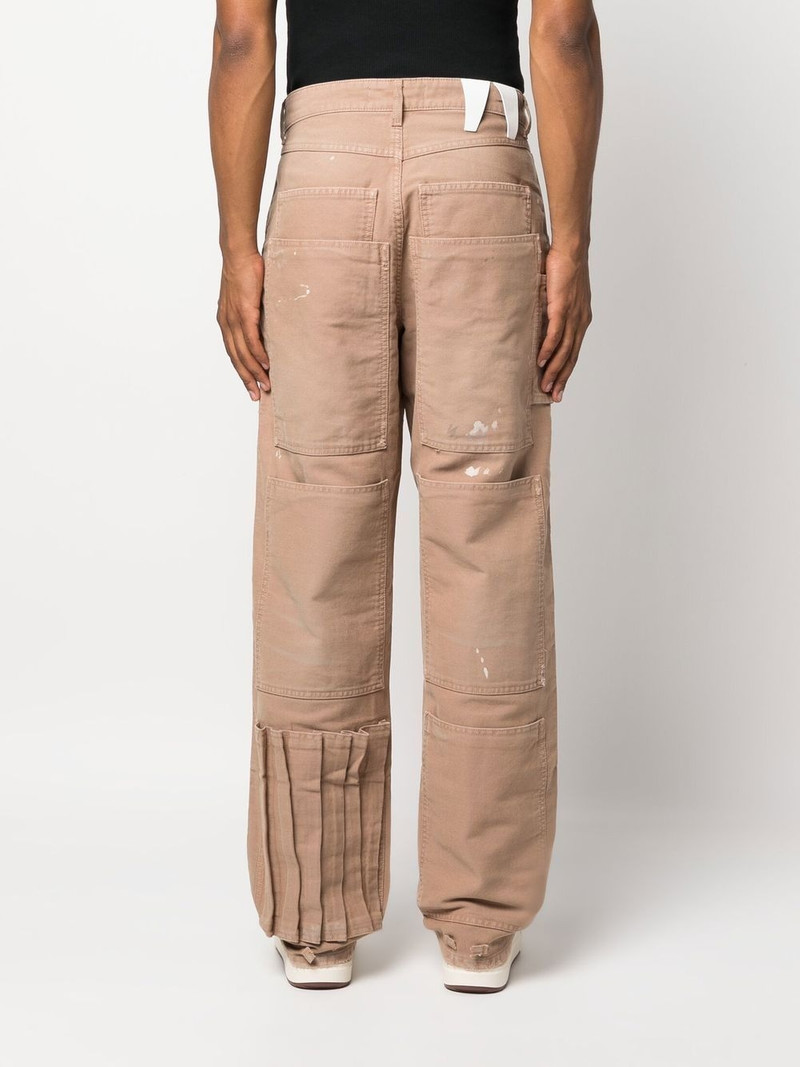 paint-splatter patch pocket jeans 4
