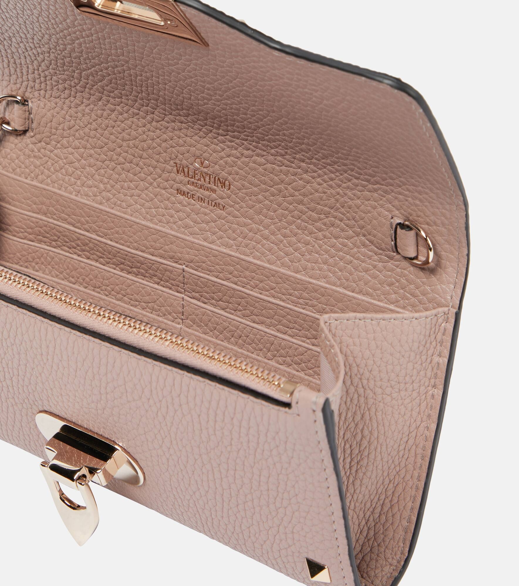 Rockstud Mini leather wallet on chain - 3