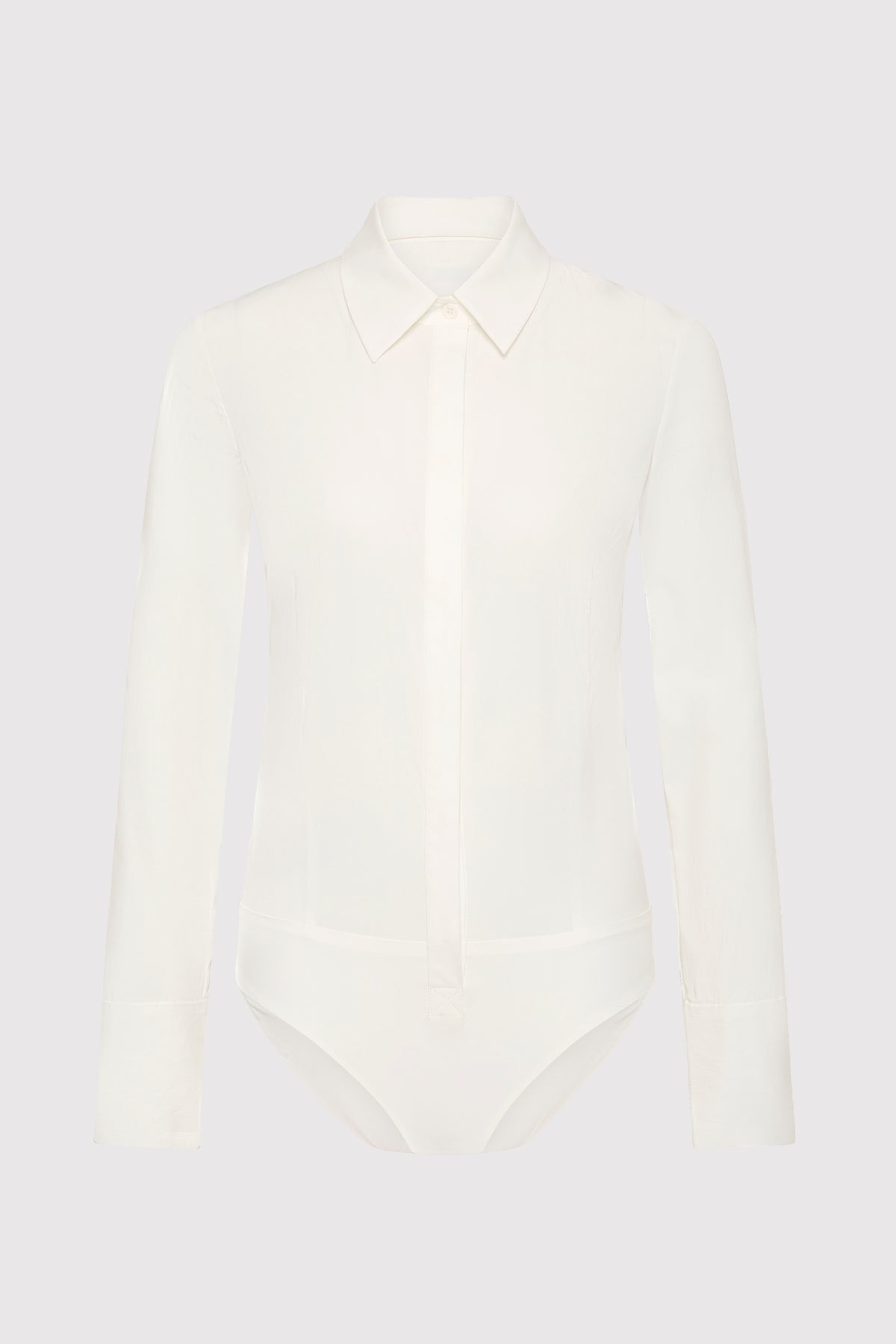 Classic Shirt Bodysuit - White - 2