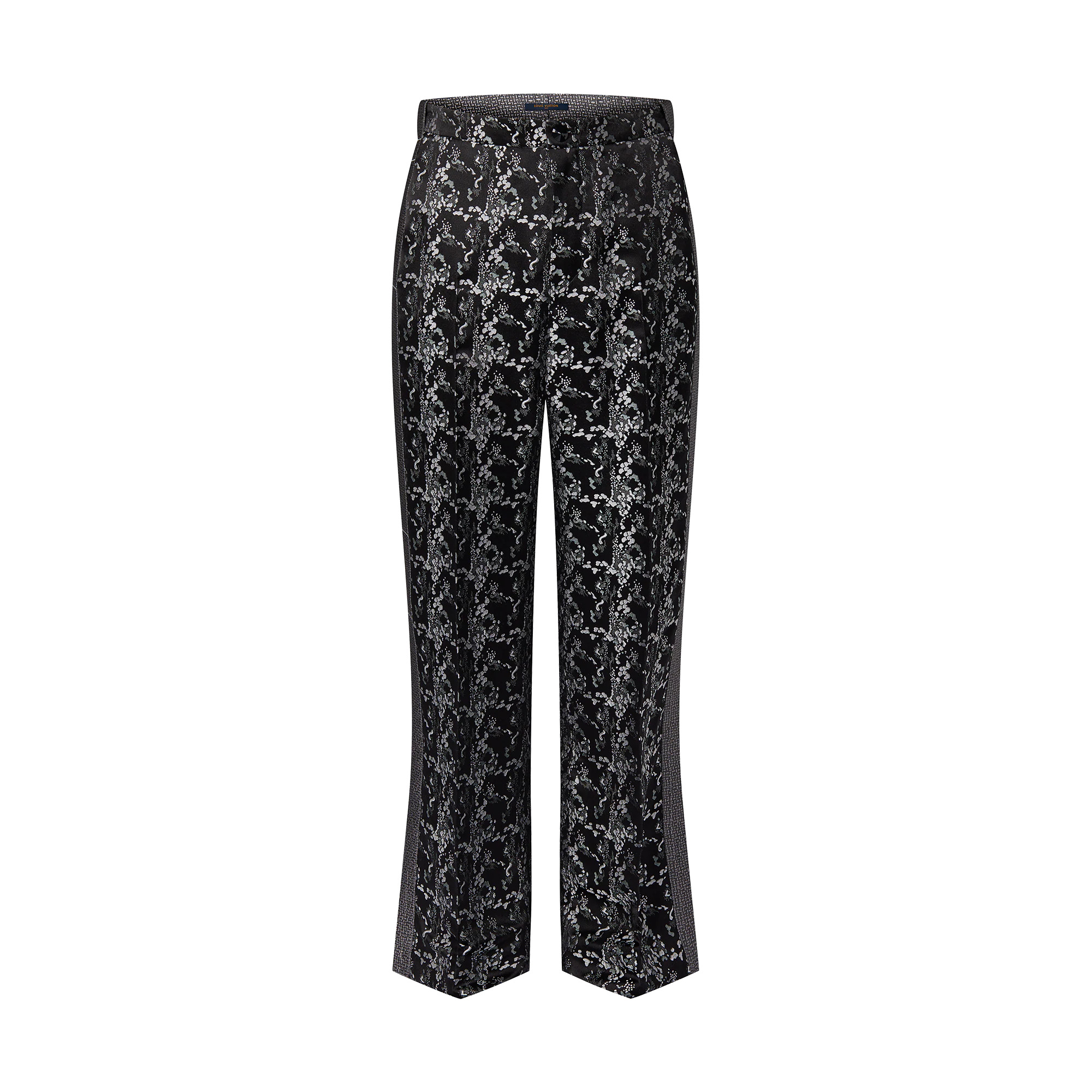 Abstract Jacquard Flared Pants - 1