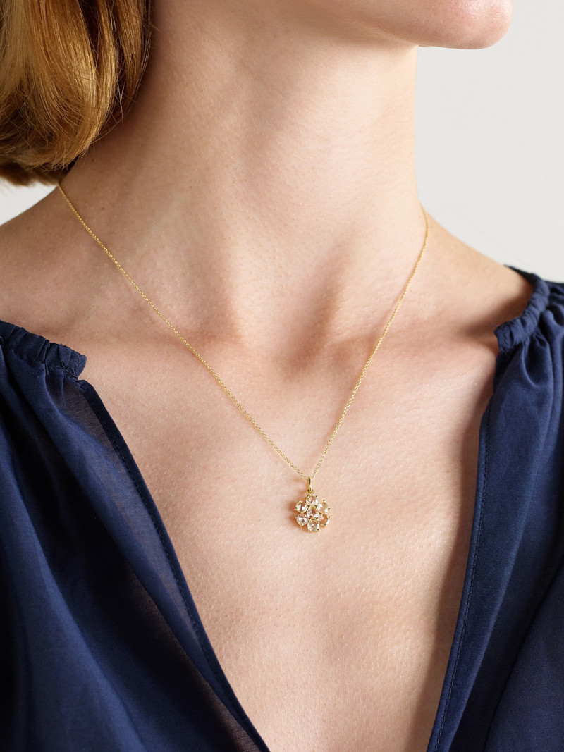 ILEANA MAKRI Daisy Bloom 18-karat Gold Diamond Necklace outlook