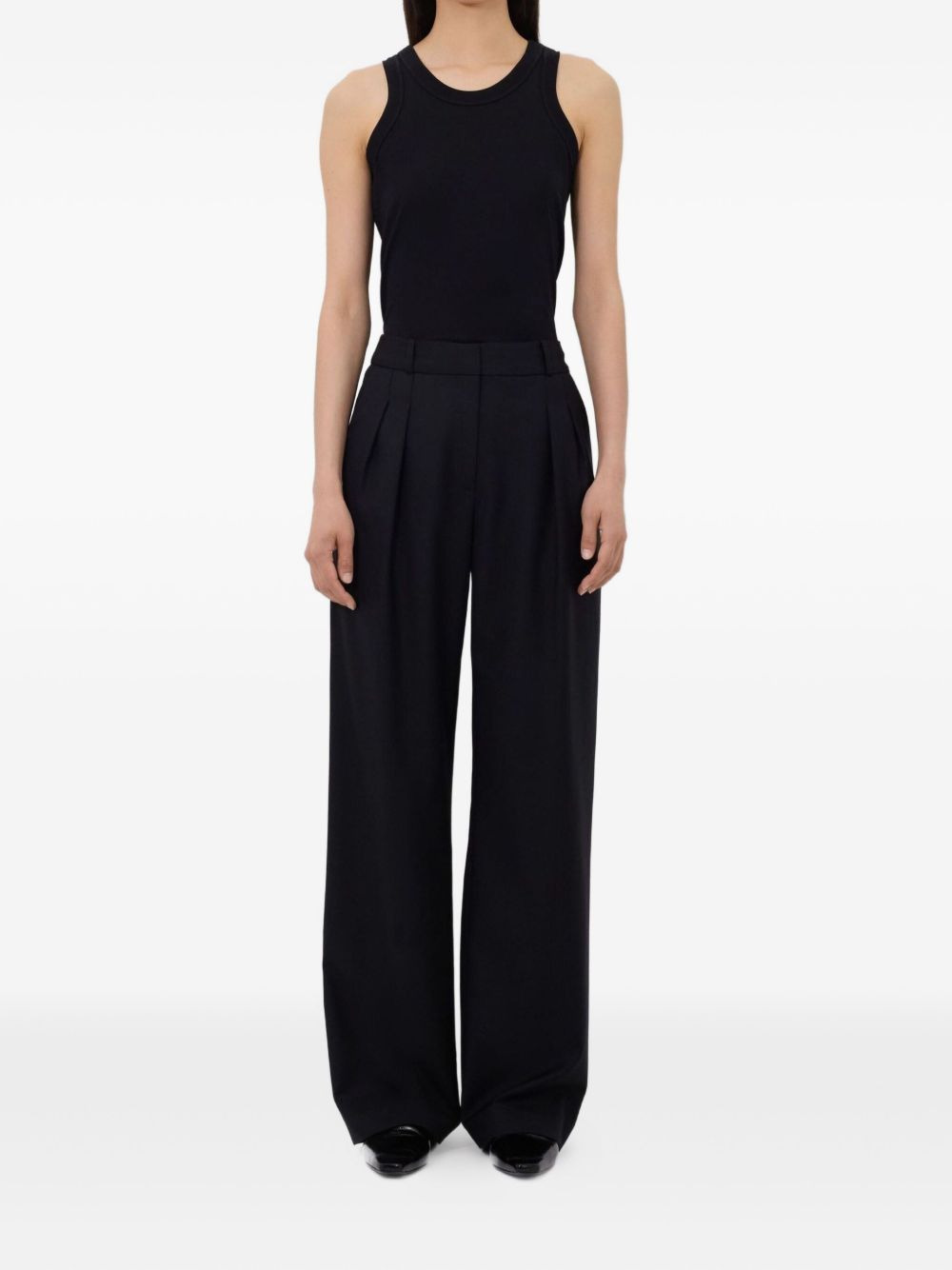 Sbiru LDS pleated flare-leg trousers - 2