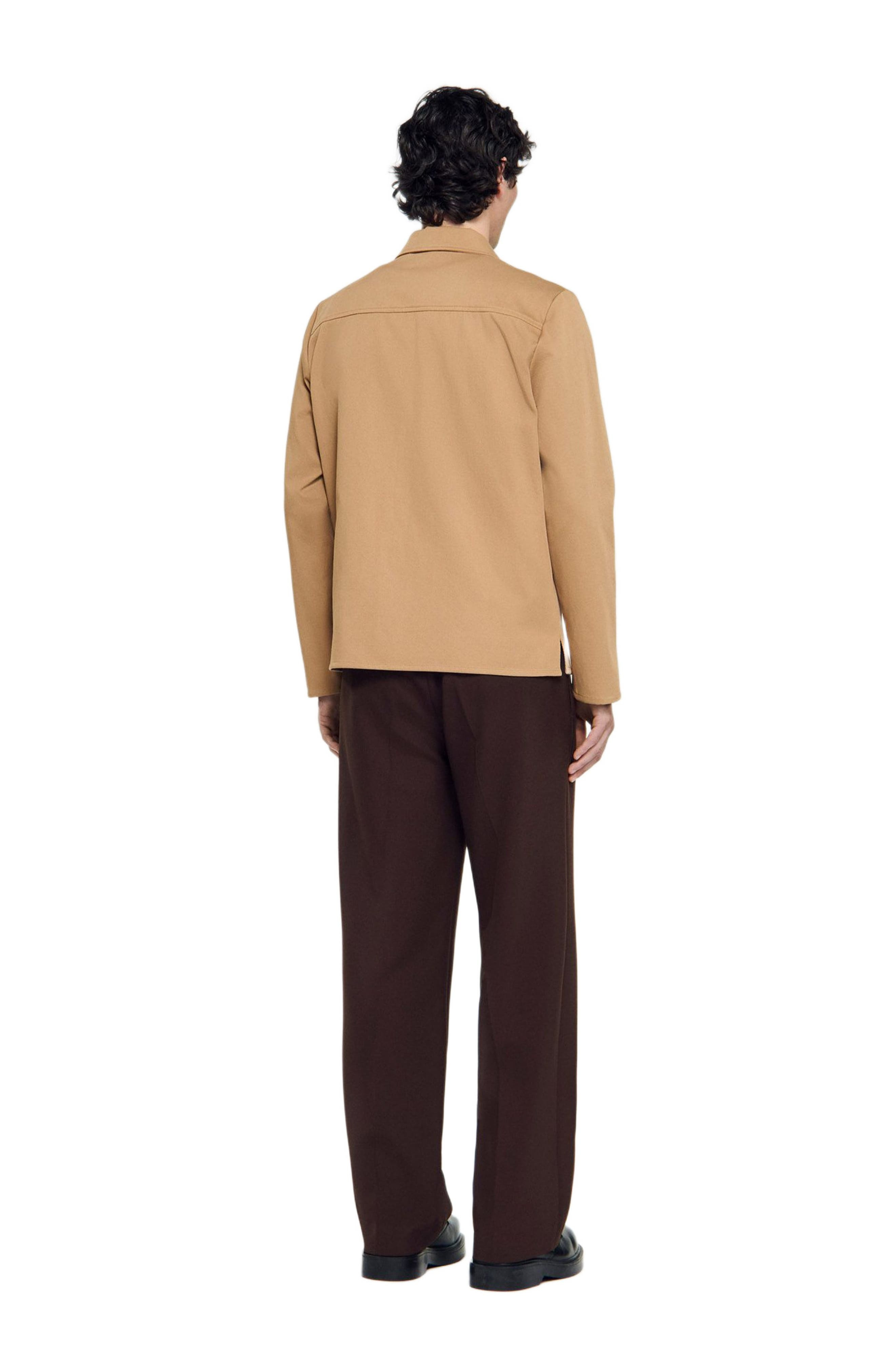 SANDRO Zip-up pocket jacket in Camel at Nordstrom - 2