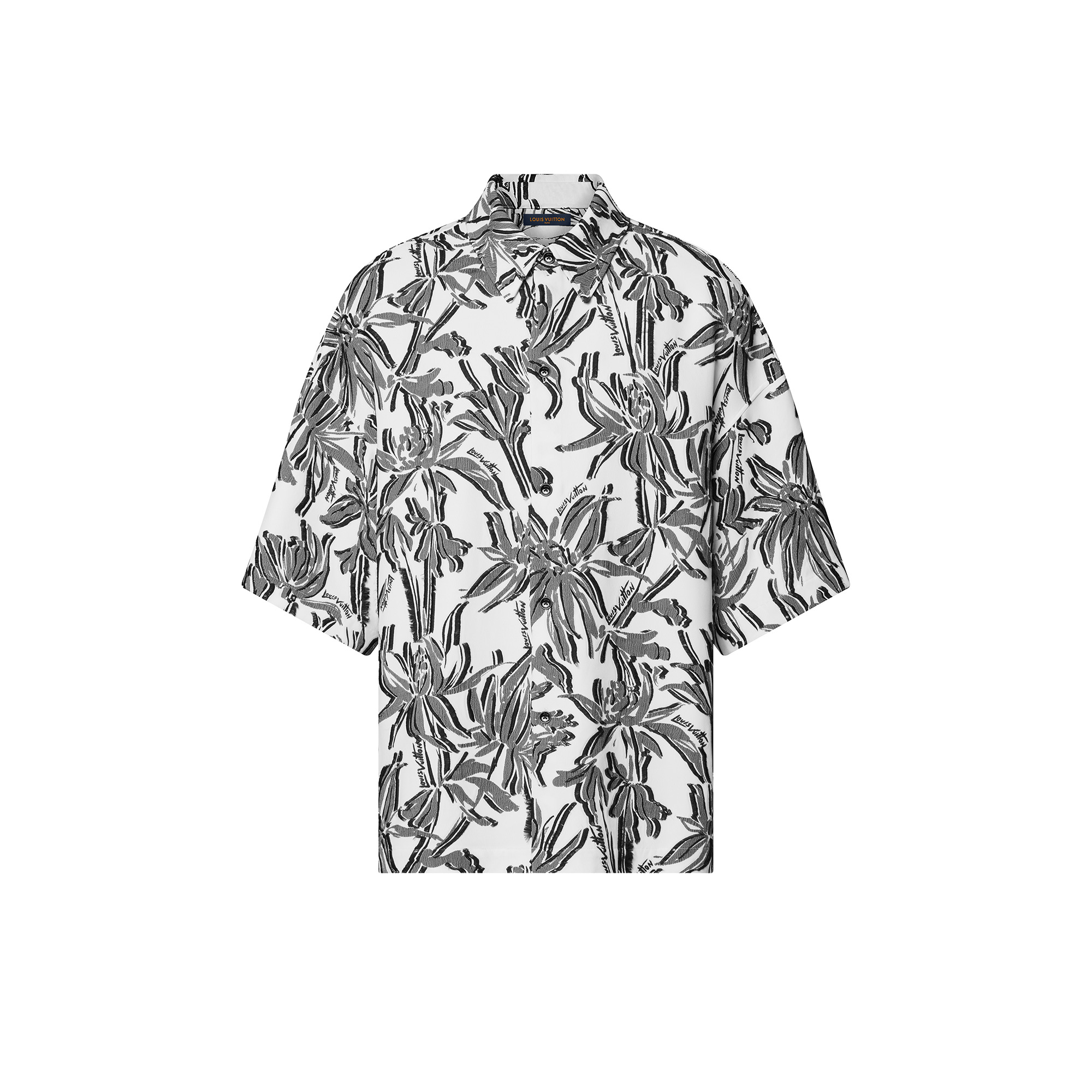 Multi Buttonholes Short-Sleeved Pyjama Shirt - 1