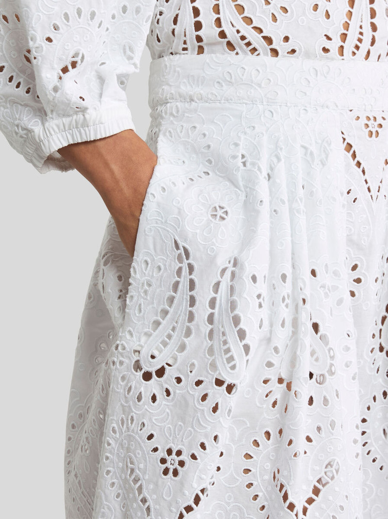 Etro BRODERIE ANGLAISE LACE MIDI SKIRT WITH PAISLEYS AND HEARTS outlook