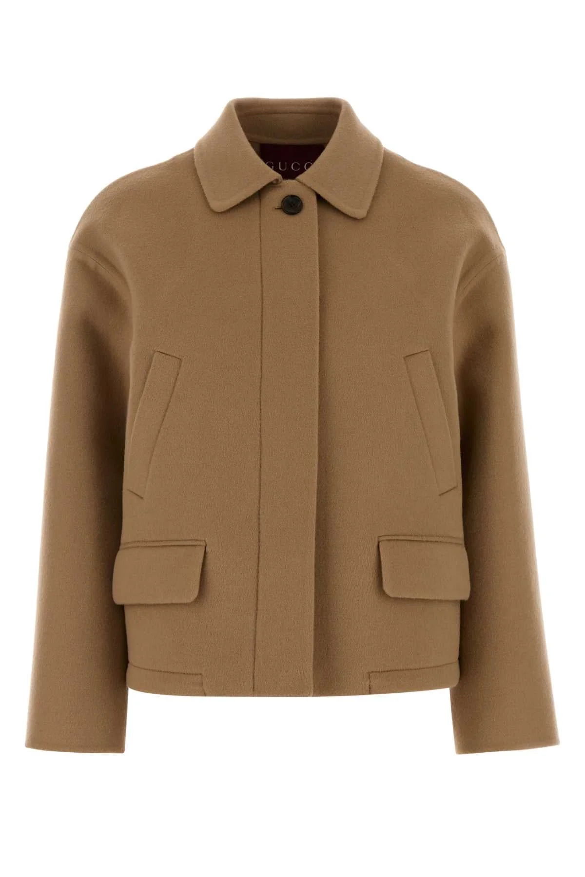 Gucci Women Camel Wool Blend Jacket - 1