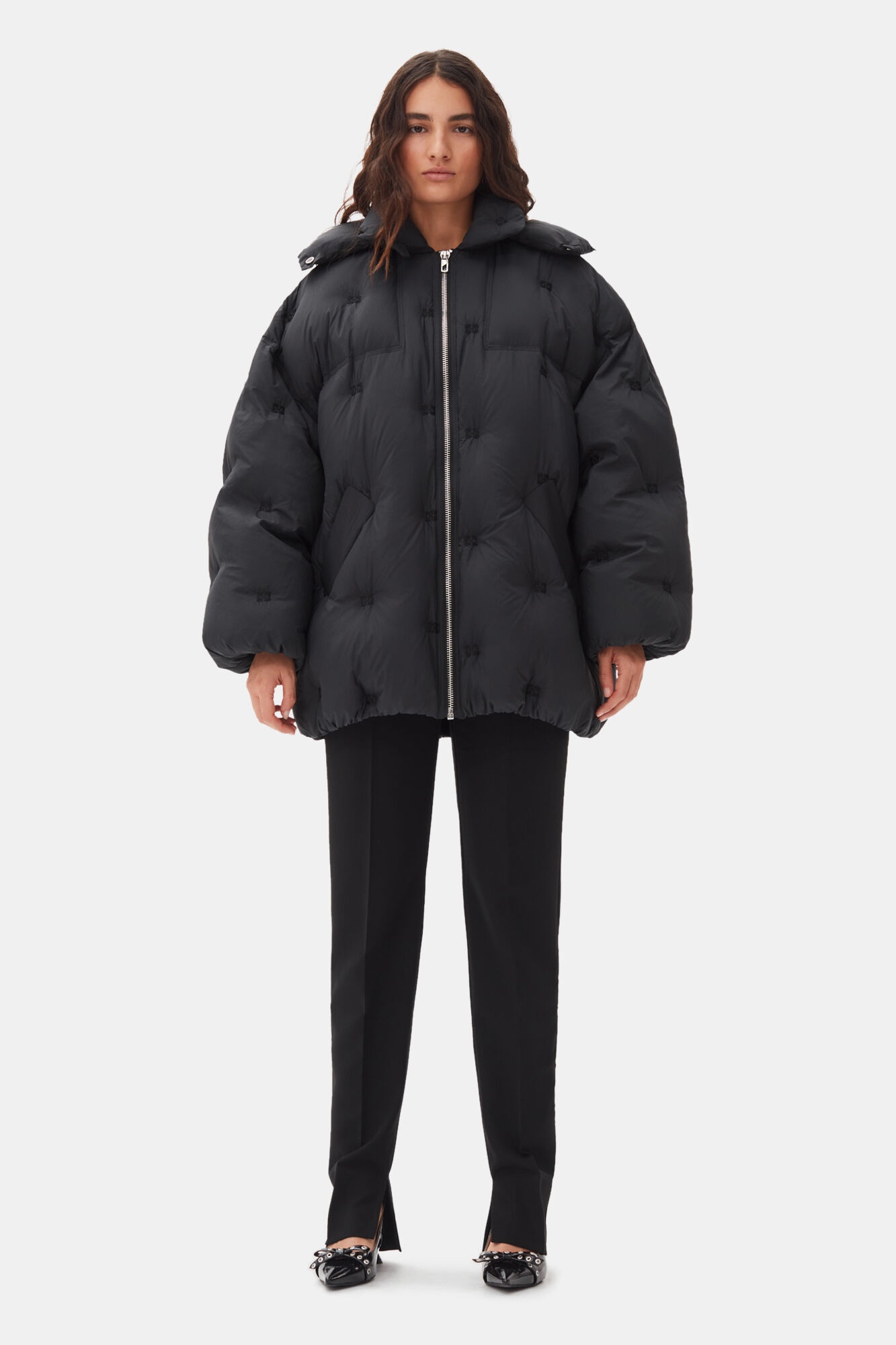 BLACK MIDI TECH PUFFER JACKET - 3