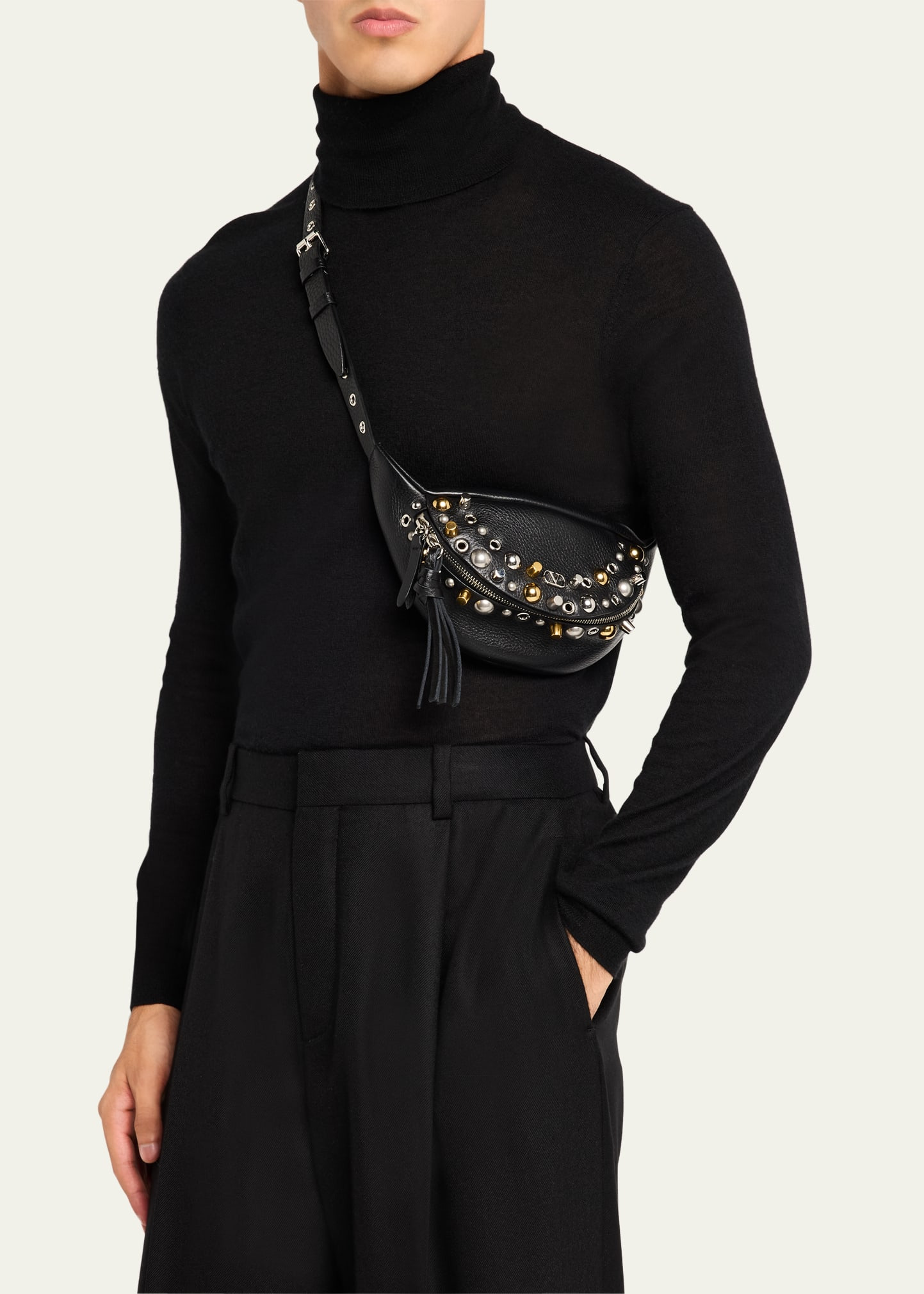 Men's Nellcote Studded Leather Belt Bag - 2