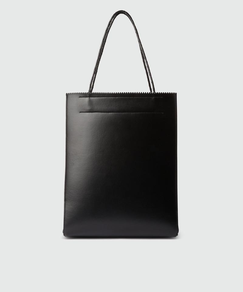 MSGM Large matte leather shopping bag outlook