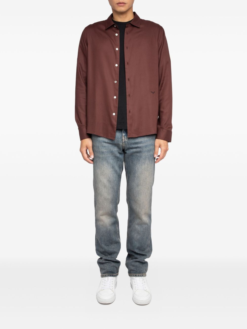 embroidered long-sleeve shirt - 2
