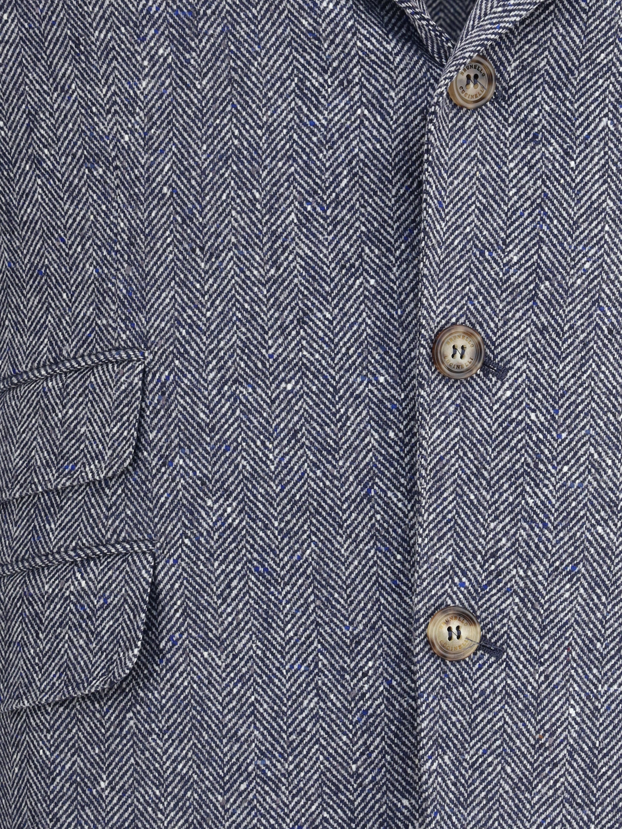 Brunello Cucinelli Men Herringbone Blazer - 3