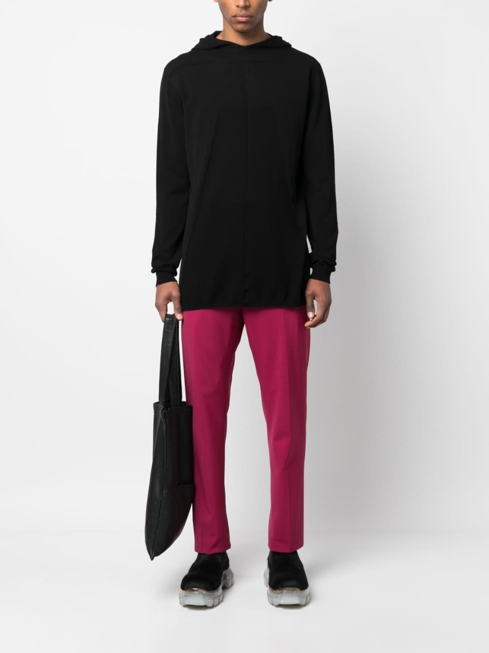 organic-cotton fine-knit hoodie - 2