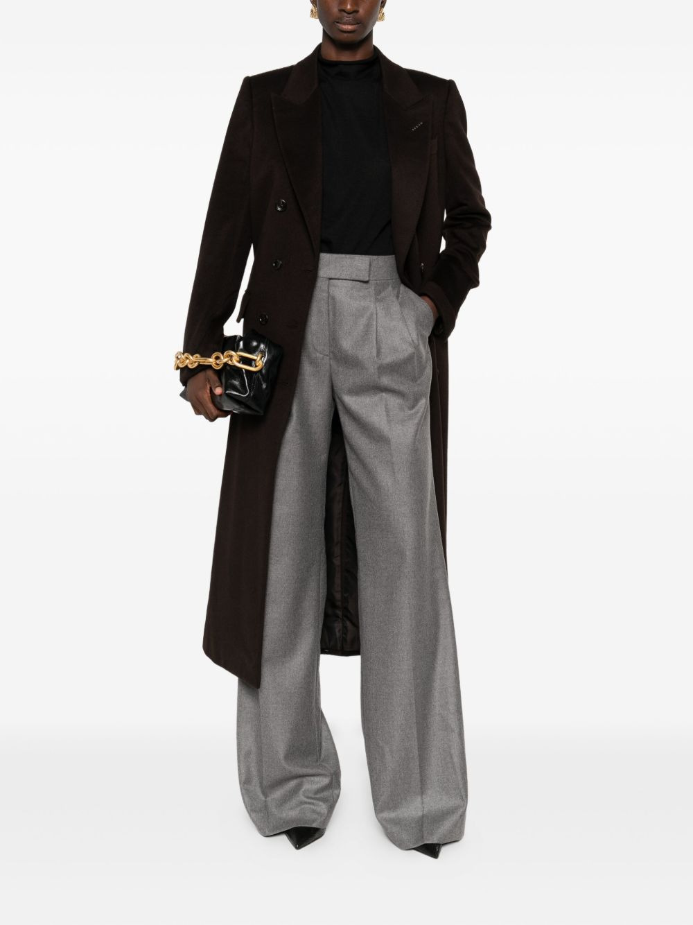 pleated-front buckle-tabs trousers - 2
