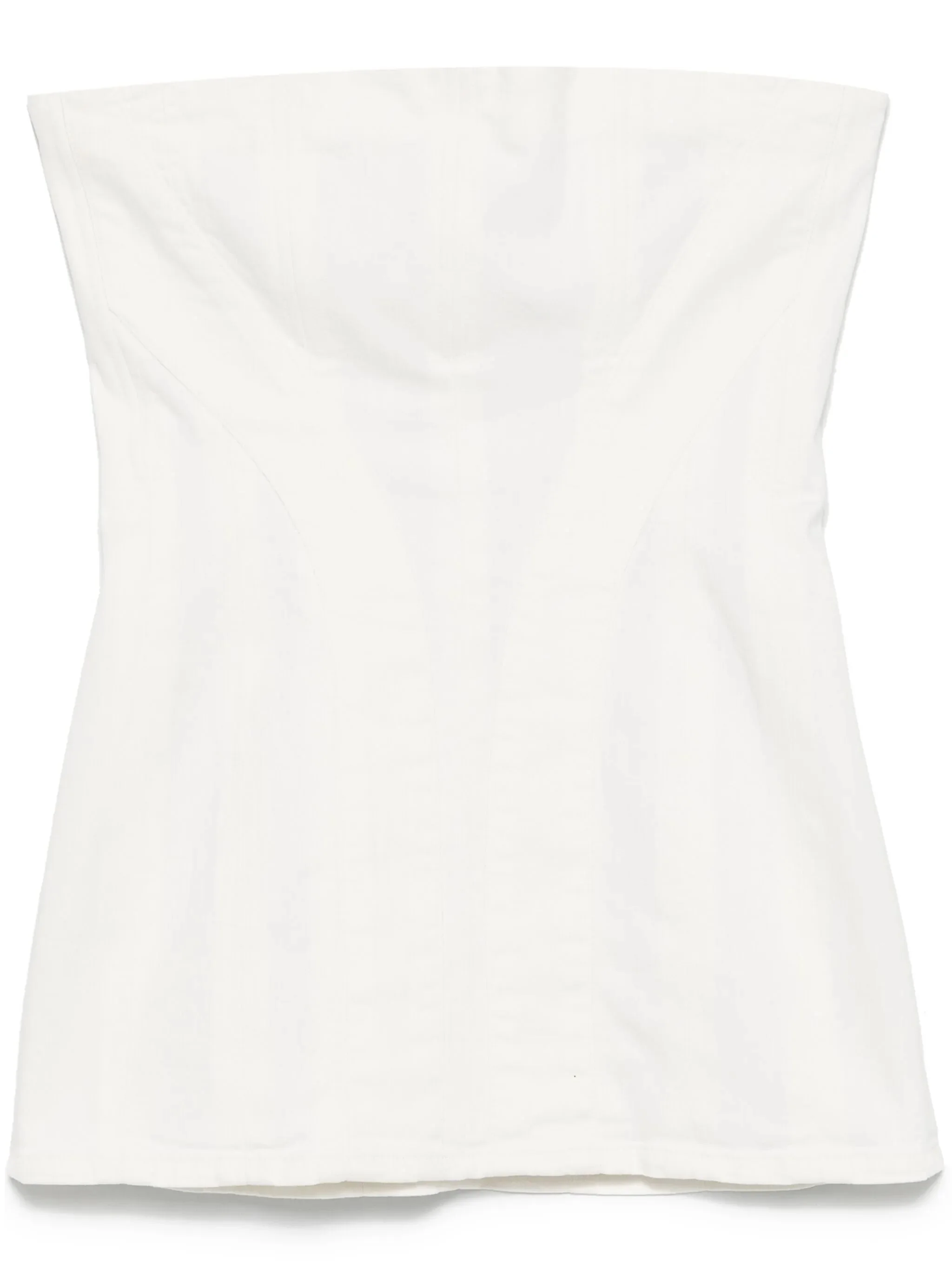 strapless denim mini dress - 1