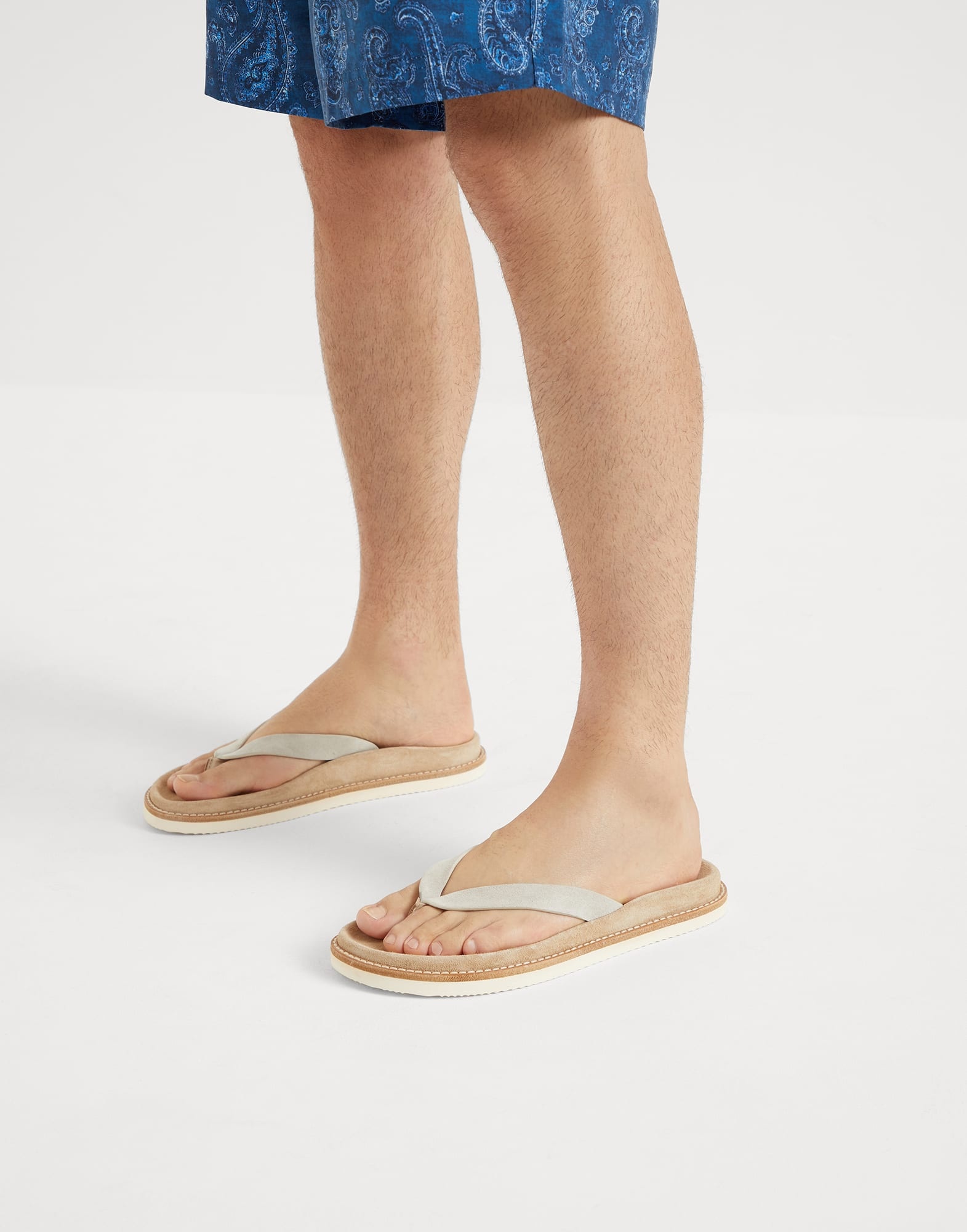 Suede urban flip-flops - 4