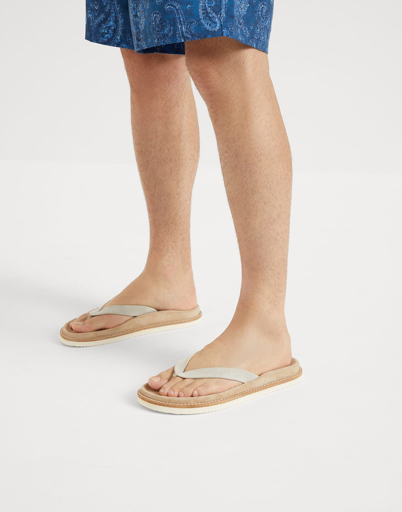 Suede urban flip-flops 4