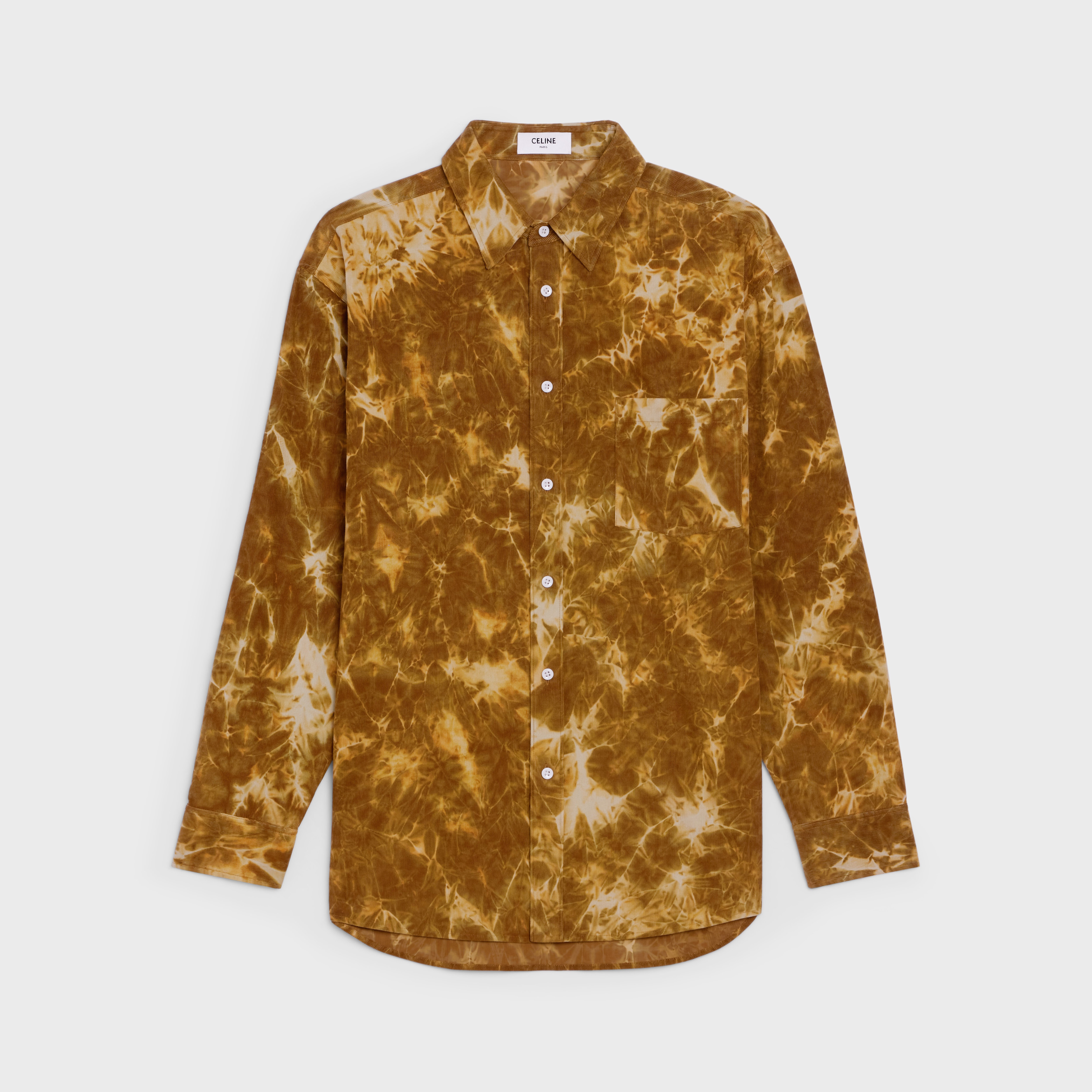 OVERSIZED TIE-DYE SHIRT IN VELVET - 1