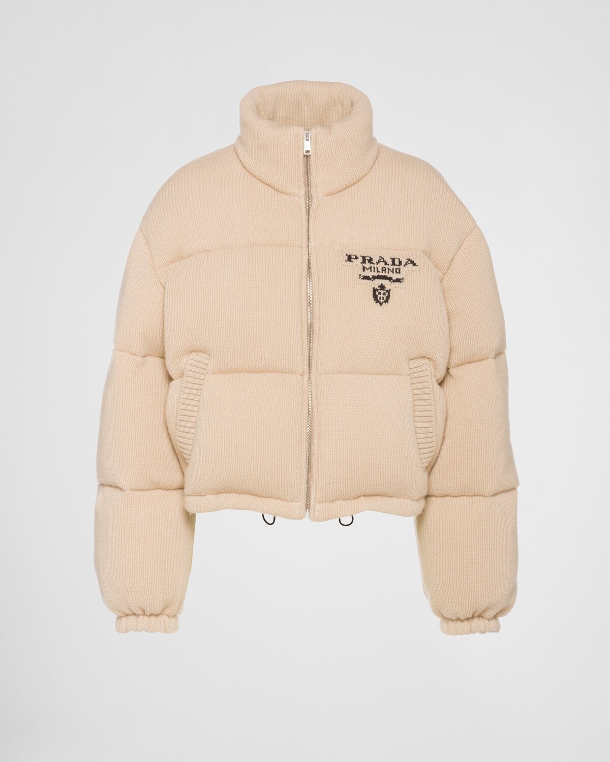 ダウンジャケット・コート PRADA Cappuccino cashmere blend down jacket Prada Cashmere wool down jacket | REVERSIBLE