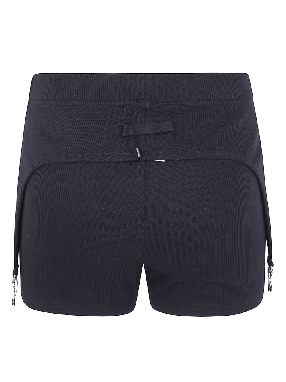 ribbed garter-detail shorts - 2