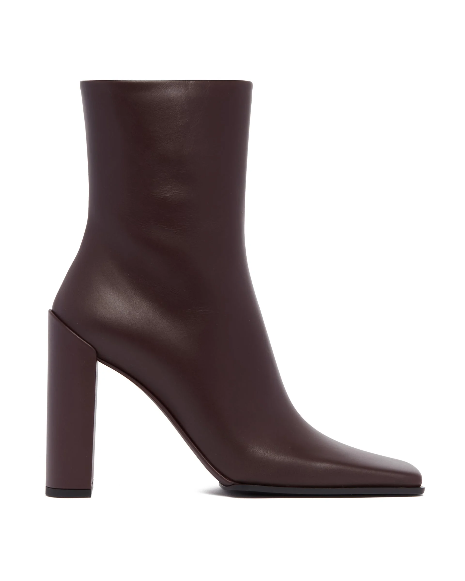 Brown Square Ankle Boots - 1