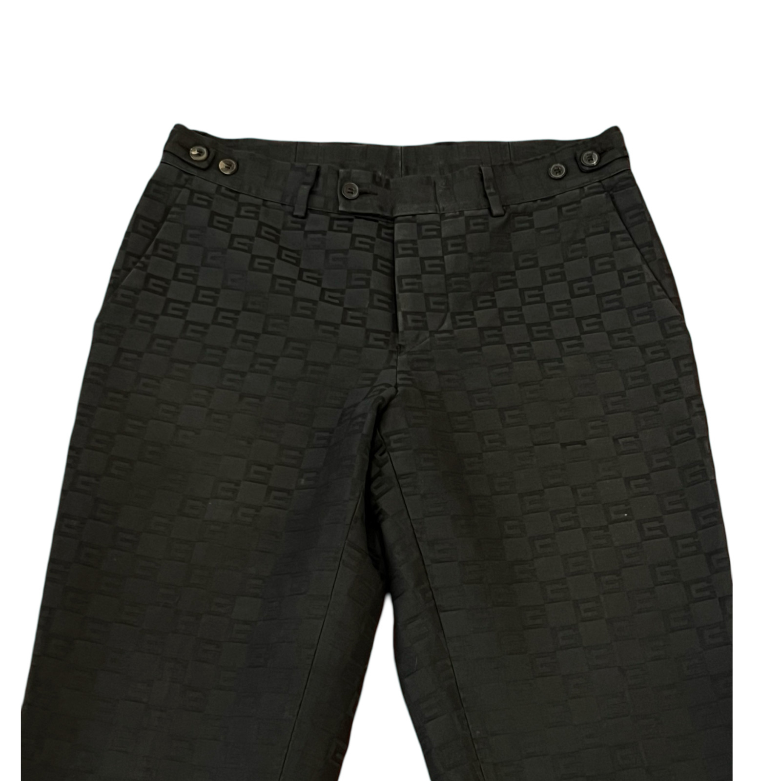 Gucci by Tom Ford Black Monogram Pants SZ 48 - 2