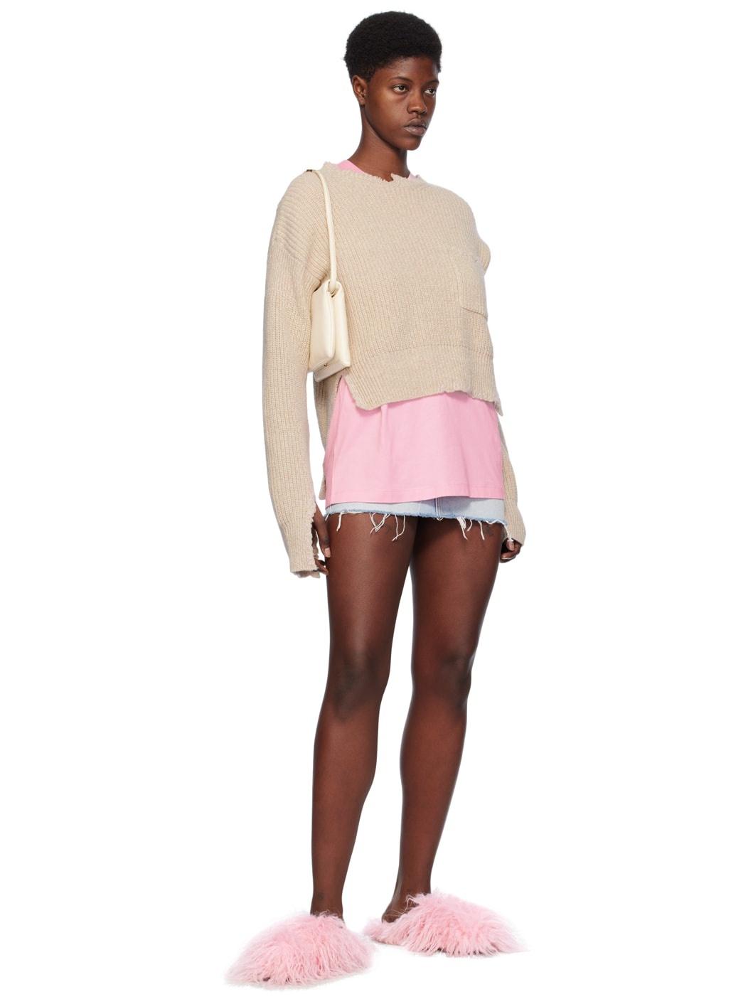 Beige Mouliné Sweater - 4