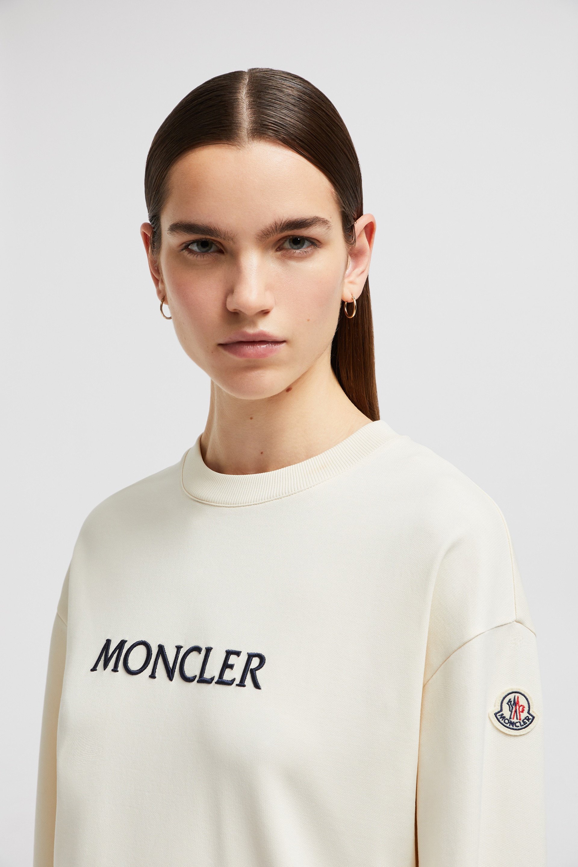 Embroidered Tonal Logo Cotton Sweatshirt - 4