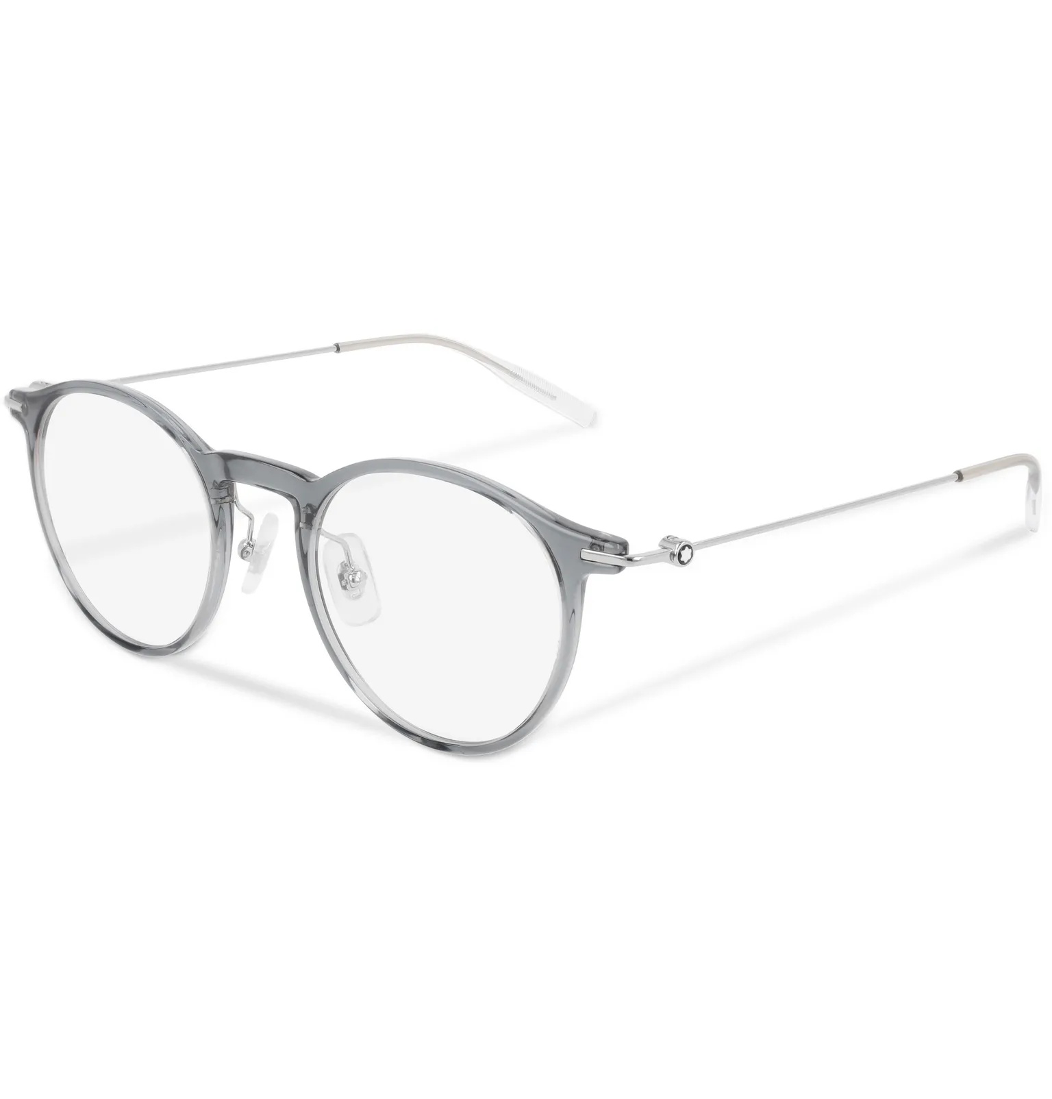 Round-Frame Silver-Tone and Acetate Optical Glasses - 1