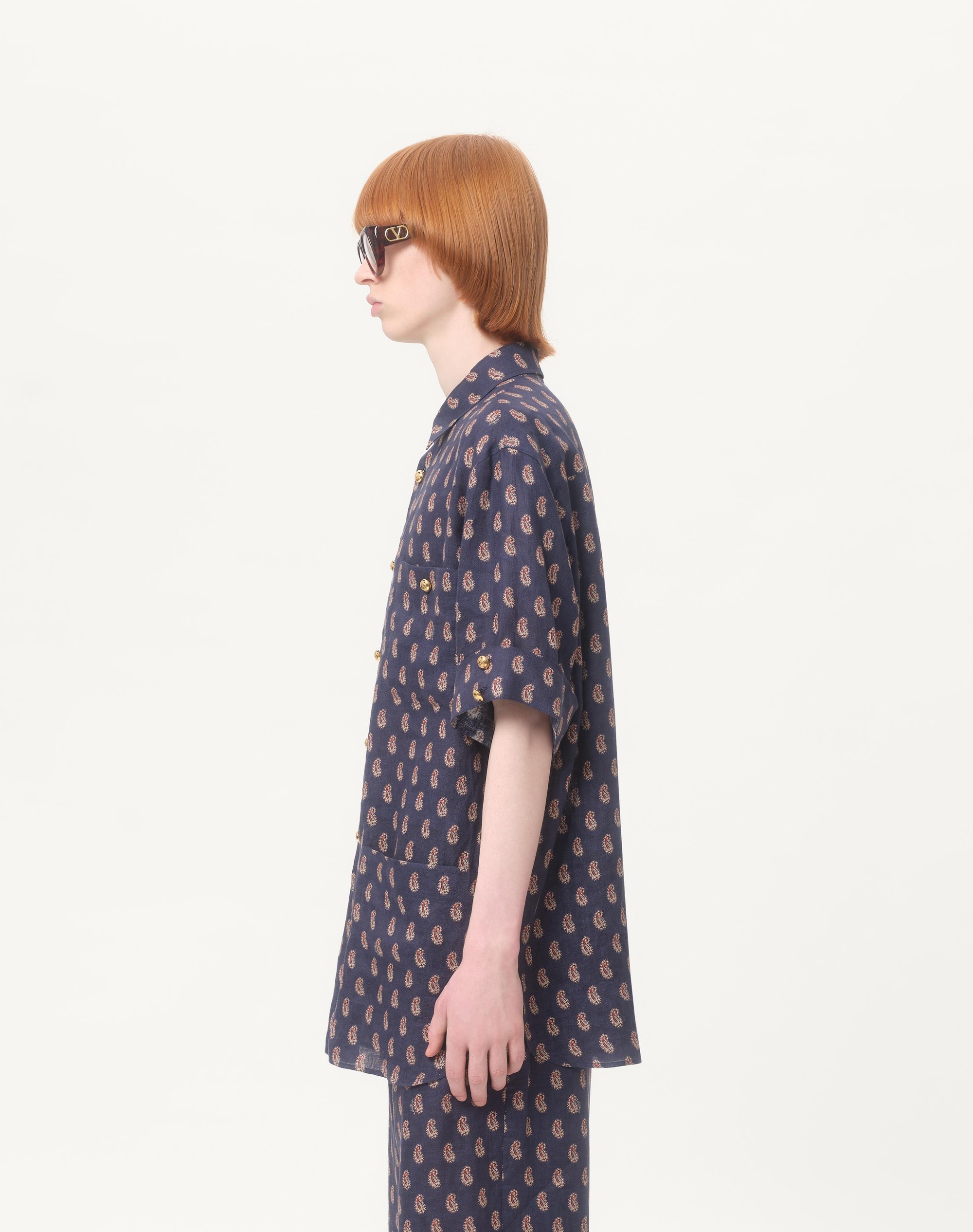 LIGHTWEIGHT LINEN SHIRT WITH VOYAGE IMAGINAIRE PRINT - 4
