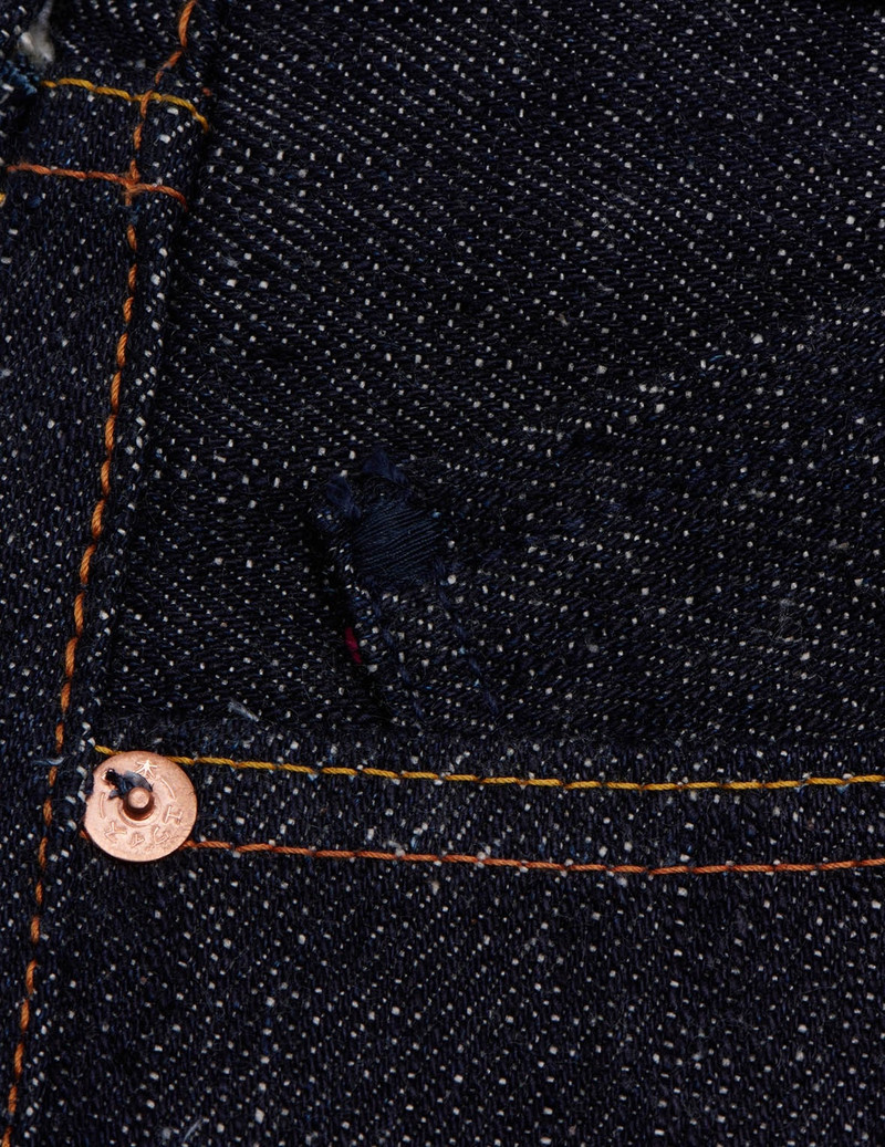 HANDPAINTED SEAGULL SLIM TAPERED FIT RAW DENIM SELVEDGE JEANS 8