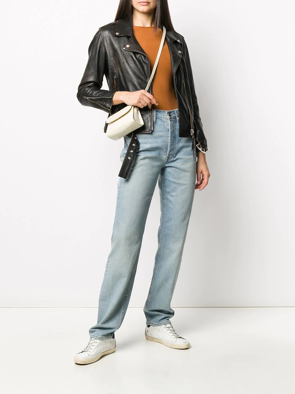 asymmetric biker jacket - 2