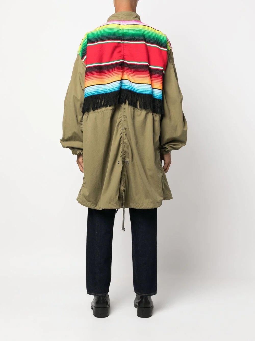 Navako striped parka coat - 4