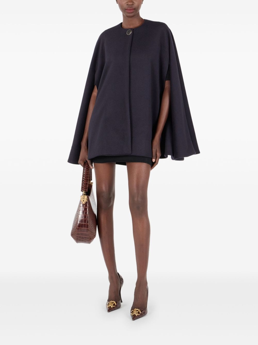 cashmere-blend cape - 2