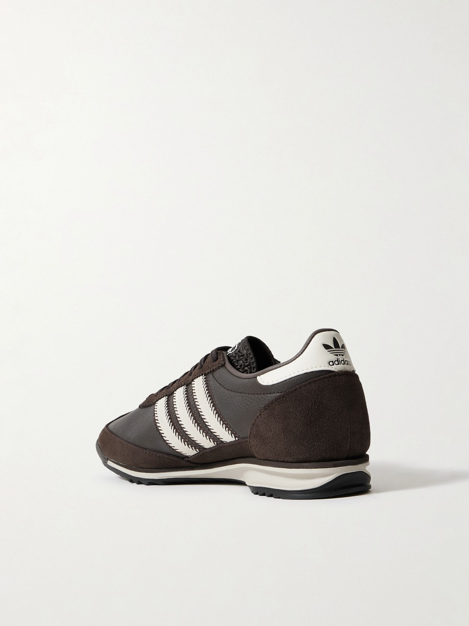 SL 72 OG suede and leather sneakers Chocolate - 3